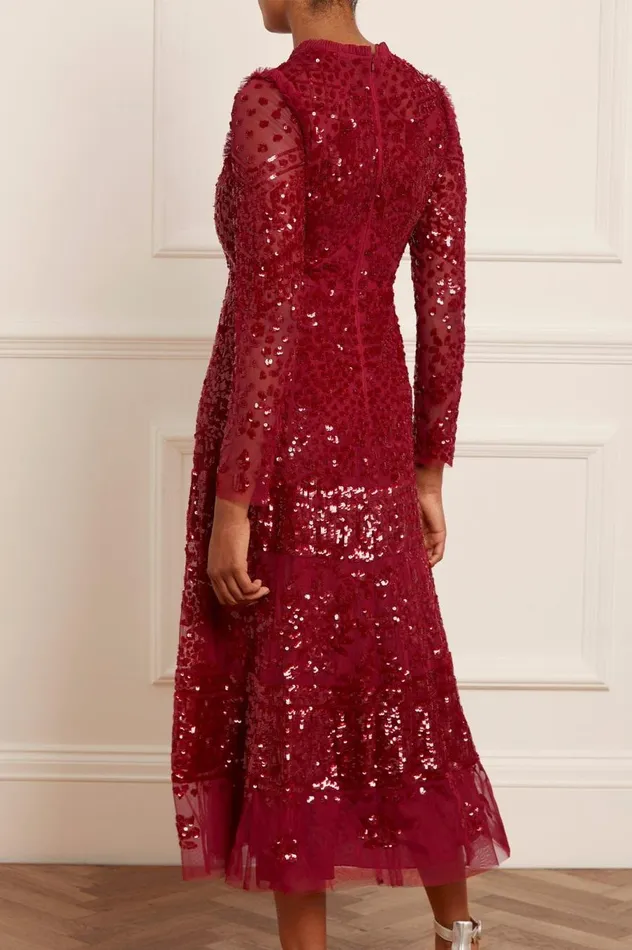 Women Exclusives Needle and Thread Aurora Ballerina Dress Red