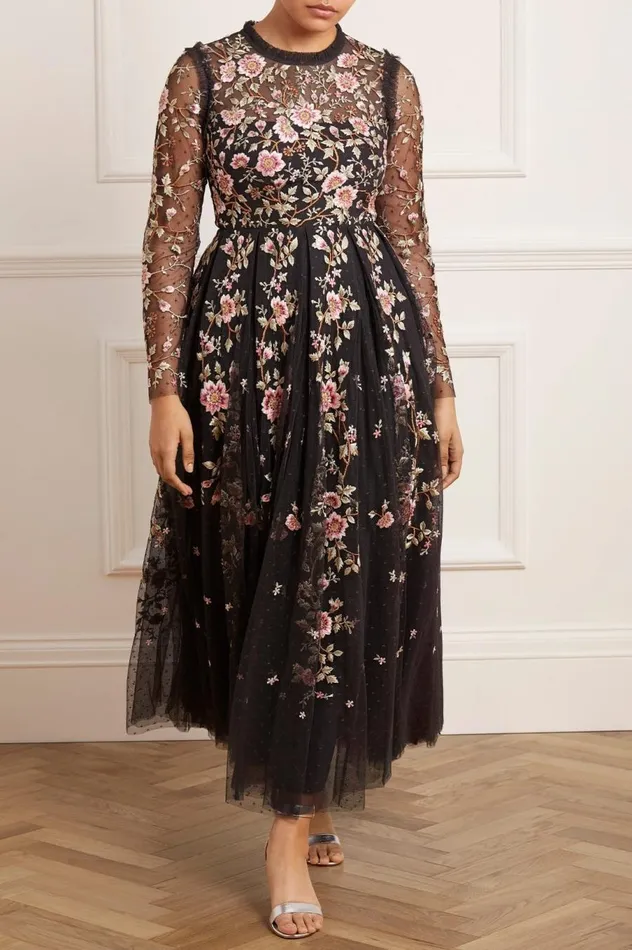 Women Exclusives Needle and Thread Lillian Rose Ankle Gown Black