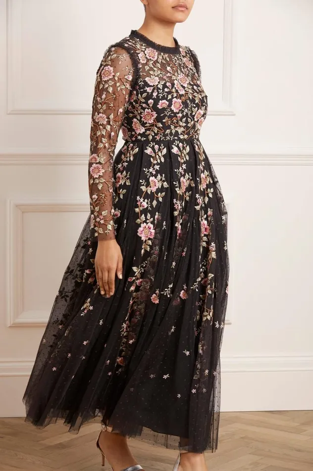 Women Exclusives Needle and Thread Lillian Rose Ankle Gown Black