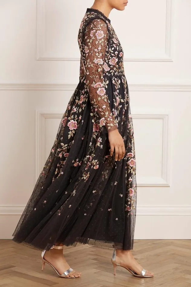Women Exclusives Needle and Thread Lillian Rose Ankle Gown Black