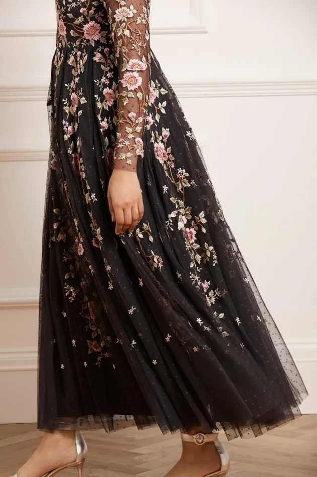 Women Exclusives Needle and Thread Lillian Rose Ankle Gown Black