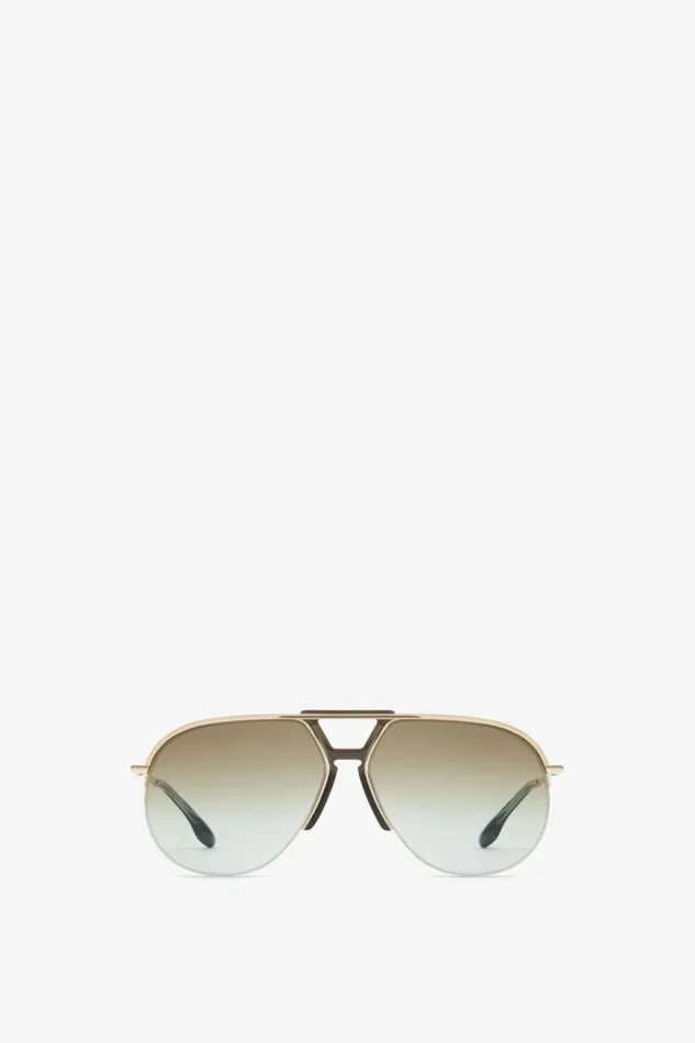 Women Eyewear Victoria Beckham Brow Aviator Sunglasses In Azure