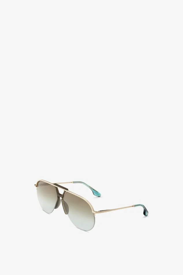 Women Eyewear Victoria Beckham Brow Aviator Sunglasses In Azure