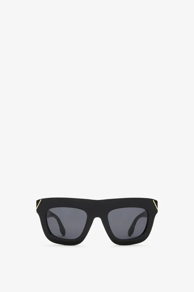 Women Eyewear Victoria Beckham Wide Square Eye Sunglasses In Black