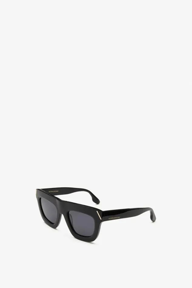 Women Eyewear Victoria Beckham Wide Square Eye Sunglasses In Black