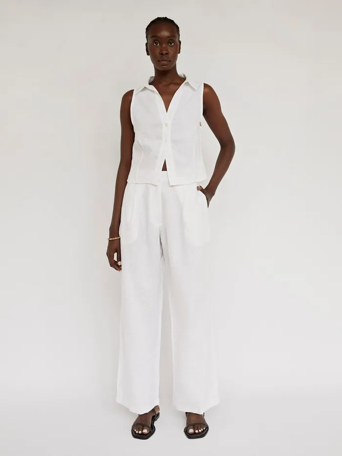 Women Faithfull The Brand 8211 White El Toro Pants The UNDONE Pants