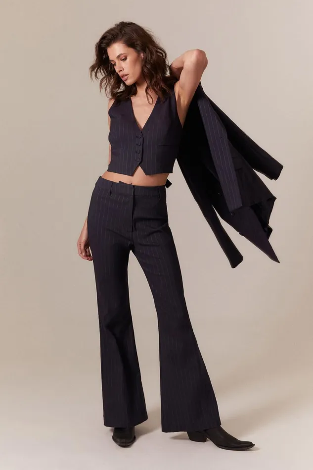 Women Fashion Tops Bardot Callista Pin Stripe Vest In Navy Stripe Navy Stripe Women Fashion Tops Bardot Callista Pin Stripe Vest In Navy Stripe Navy Stripe