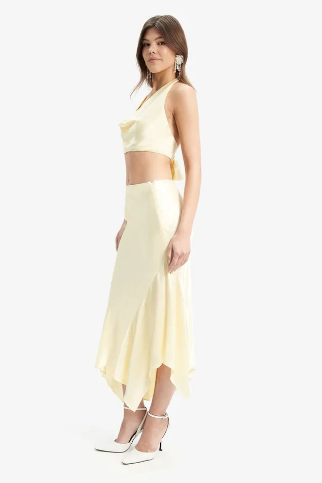 Women Fashion Tops Bardot Pepito Cowl Neck Top In Canary Yellow Canary Yellow