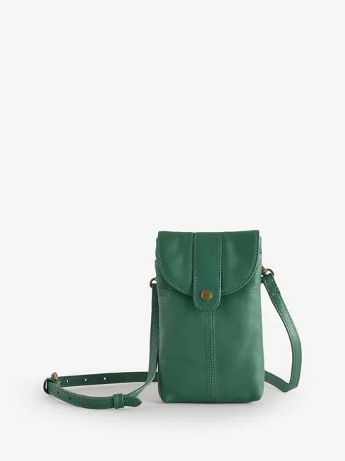 Women Fatface Bags and Wallets Bright Green Clara Phone Bag