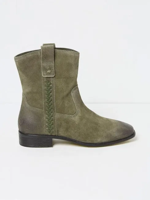 Women Fatface Boots Adelaide Green Western Boots