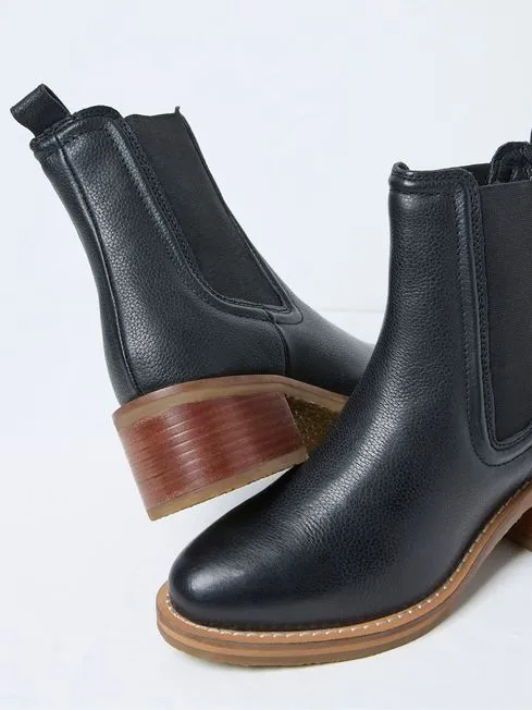 Women Fatface Boots Orla Black Chelsea Boots