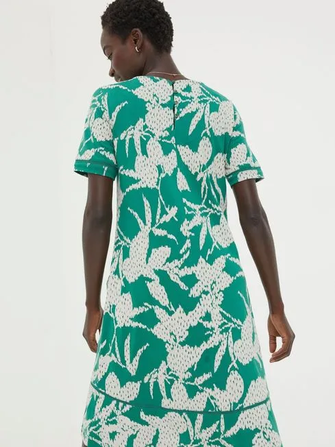 Women Fatface Dresses Green Simone Textured Leaves Jersey Dress Women Fatface Dresses Green Simone Textured Leaves Jersey Dress