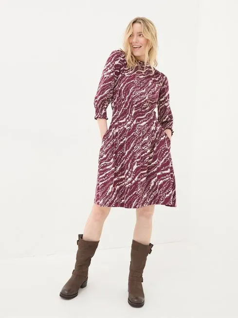Women Fatface Dresses Krishan Red Wild Terrain Jersey Dress