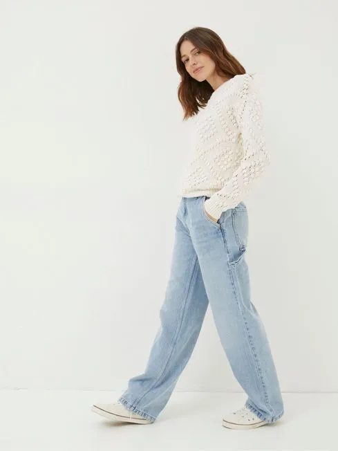Women Fatface Jeans Blue Caris Carpenter Jeans