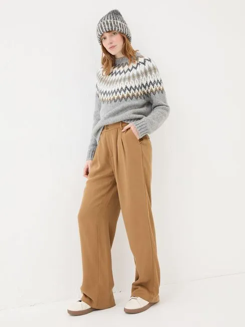 Women Fatface Knitwear Cassie Grey Grey Fair Isle Jumper Women Fatface Knitwear Cassie Grey Grey Fair Isle Jumper