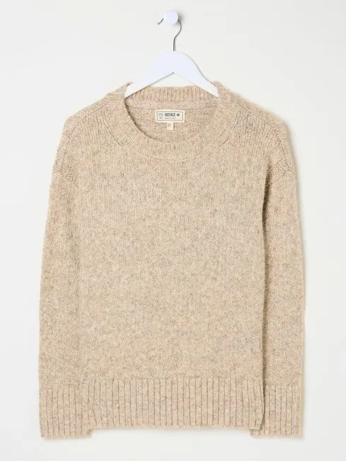 Women Fatface Knitwear Gold Etta Sparkle Jumper