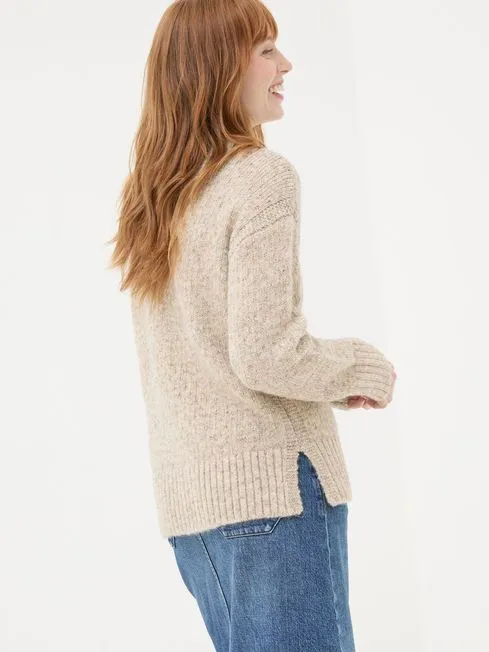 Women Fatface Knitwear Gold Etta Sparkle Jumper