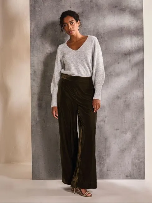Women Fatface Knitwear Grey Cressida Knit Jumper