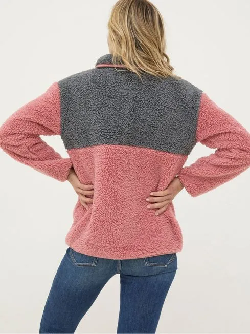 Women Fatface Loungewear Multi Colourblock Half Neck Fleece Women Fatface Loungewear Multi Colourblock Half Neck Fleece