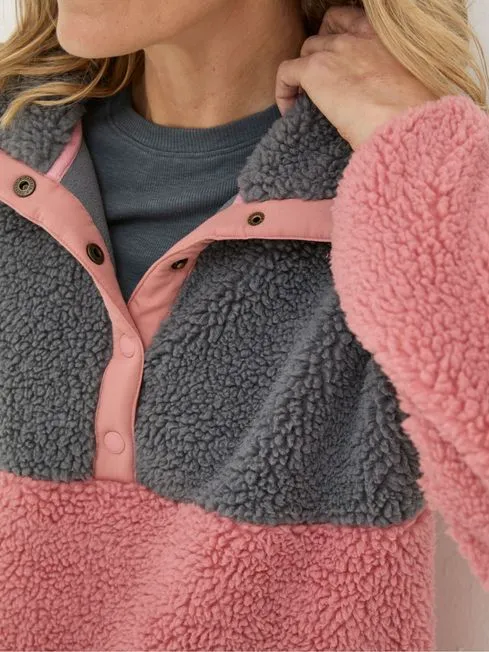 Women Fatface Loungewear Multi Colourblock Half Neck Fleece Women Fatface Loungewear Multi Colourblock Half Neck Fleece