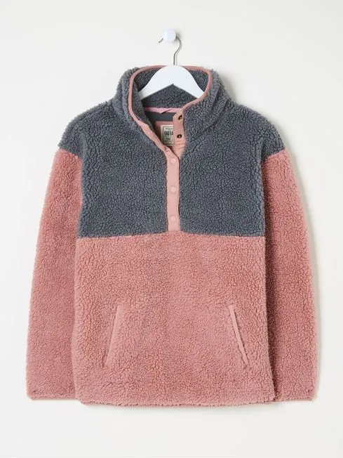 Women Fatface Loungewear Multi Colourblock Half Neck Fleece Women Fatface Loungewear Multi Colourblock Half Neck Fleece