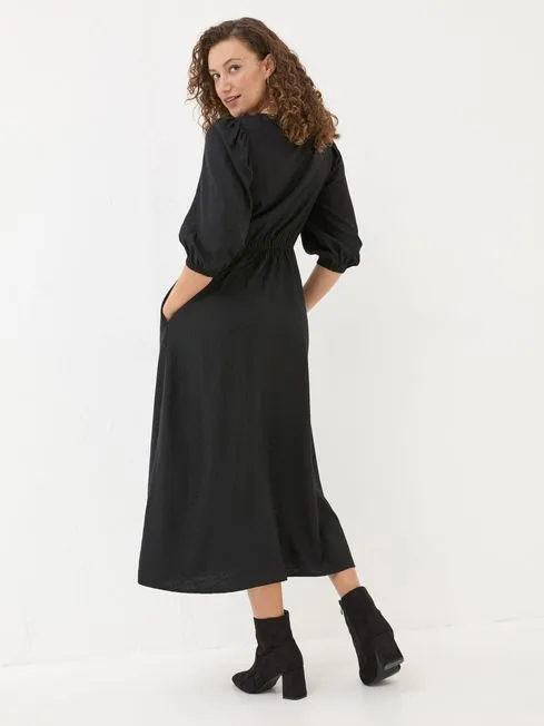 Women Fatface Midi Dresses Libby Black Midi Dress Women Fatface Midi Dresses Libby Black Midi Dress