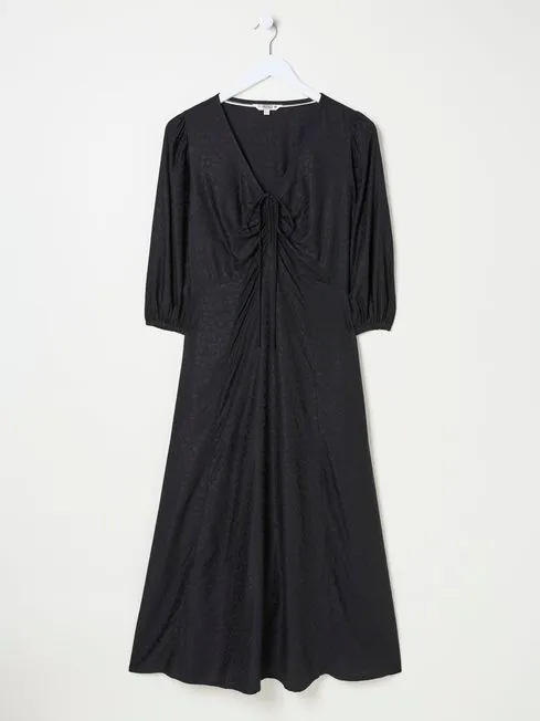 Women Fatface Midi Dresses Libby Black Midi Dress Women Fatface Midi Dresses Libby Black Midi Dress
