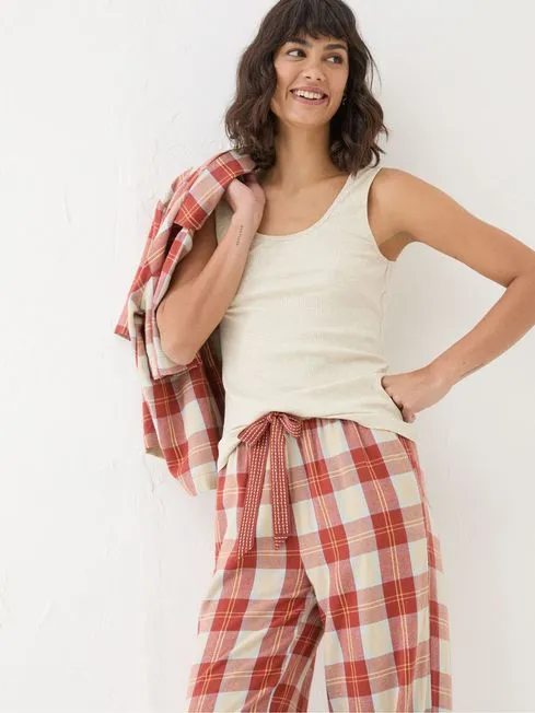 Women Fatface Pajamas and Nightwear Natural Rib Pyjama Tops