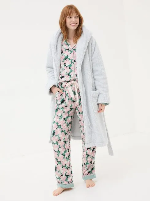 Women Fatface Pajamas and Nightwear Snuggle Grey Dressing Gown