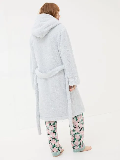 Women Fatface Pajamas and Nightwear Snuggle Grey Dressing Gown Women Fatface Pajamas and Nightwear Snuggle Grey Dressing Gown