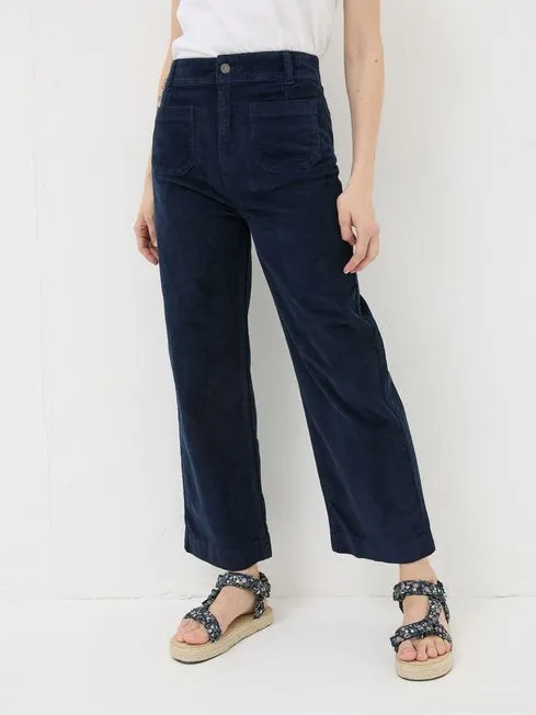 Women Fatface Pants and Leggings Blue Keswick Cord Trousers