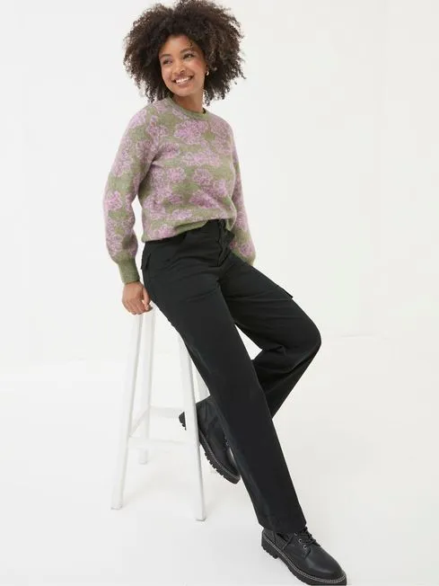 Women Fatface Pants and Leggings Leigh Black Carpenter Trousers