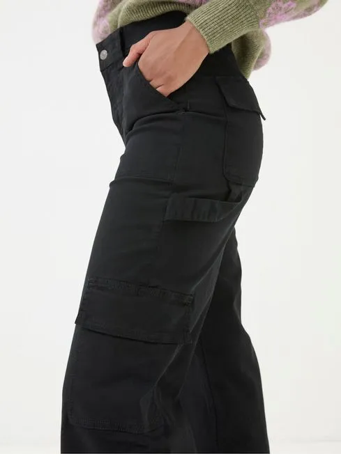 Women Fatface Pants and Leggings Leigh Black Carpenter Trousers