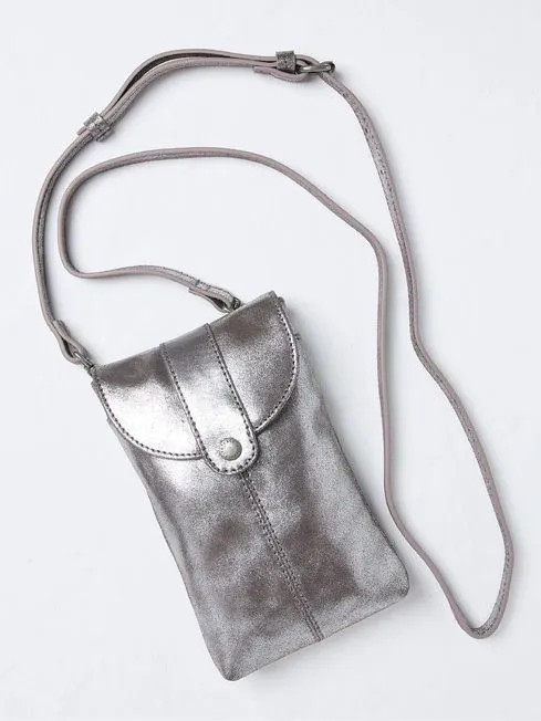 Women Fatface Phone Bags Clara Silver Phone Bag