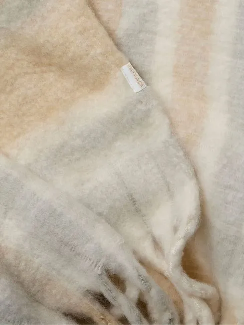 Women Fatface Scarves Talia Ivory Check Scarf Women Fatface Scarves Talia Ivory Check Scarf