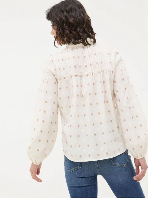 Women Fatface Shirts and Blouses Elsie Ivory Dobby Blouse