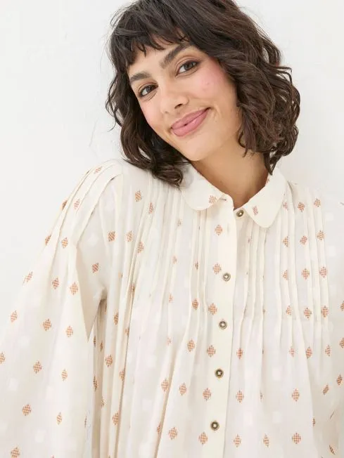 Women Fatface Shirts and Blouses Elsie Ivory Dobby Blouse