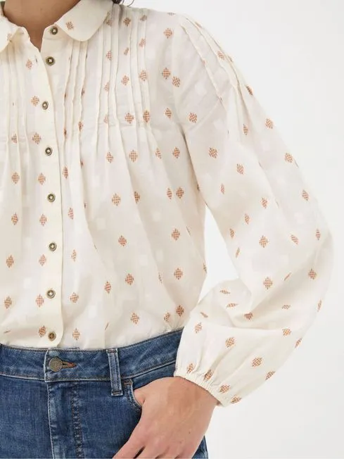Women Fatface Shirts and Blouses Elsie Ivory Dobby Blouse
