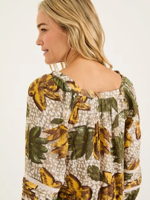 Women Fatface Shirts and Blouses Natural Caitlin Tunic Women Fatface Shirts and Blouses Natural Caitlin Tunic