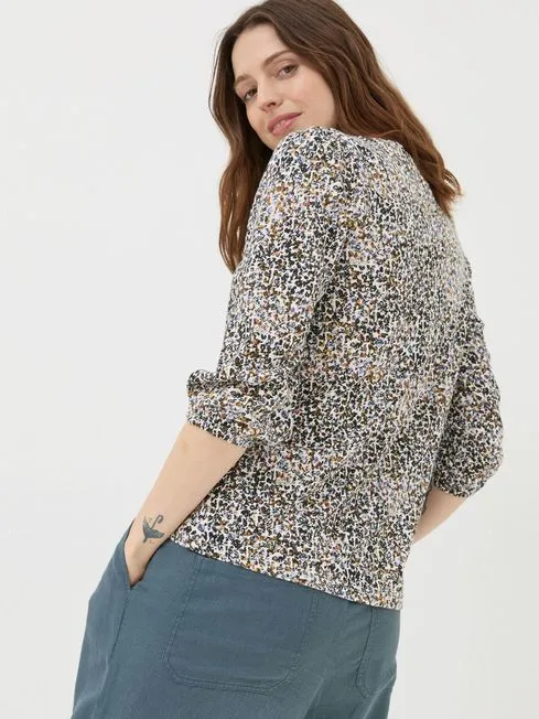 Women Fatface Shirts and Blouses Natural Dappled Spot Top Women Fatface Shirts and Blouses Natural Dappled Spot Top