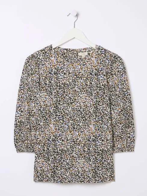 Women Fatface Shirts and Blouses Natural Dappled Spot Top Women Fatface Shirts and Blouses Natural Dappled Spot Top