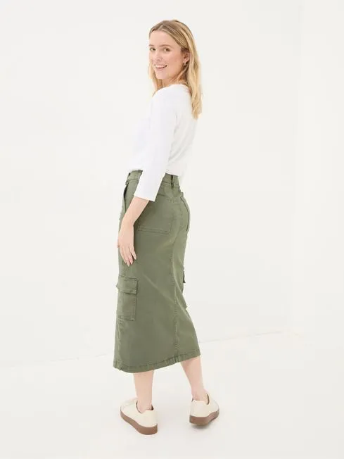 Women Fatface Skirts Lara Green Cargo Midi Skirt