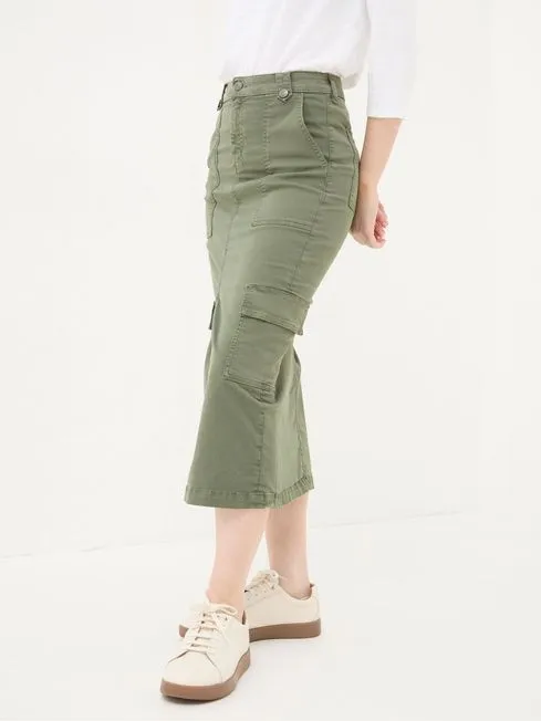 Women Fatface Skirts Lara Green Cargo Midi Skirt
