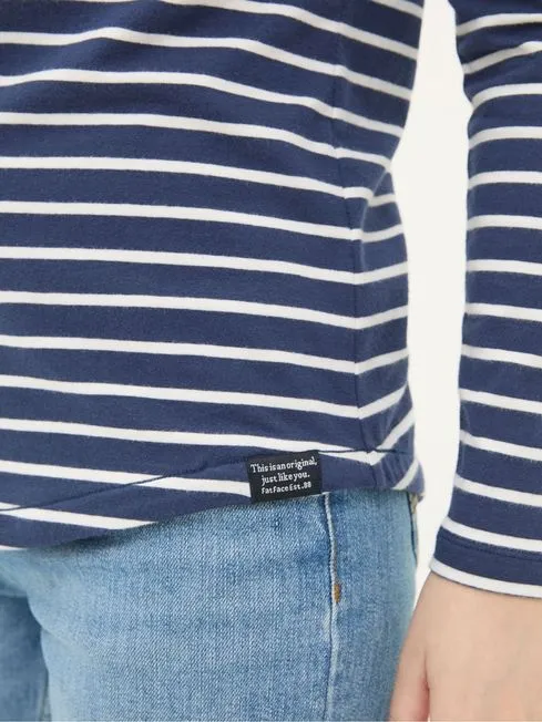 Women Fatface Tops and TShirts Breton Blue TShirt