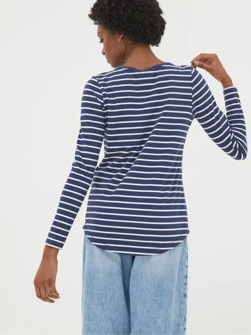Women Fatface Tops and TShirts Breton Blue TShirt