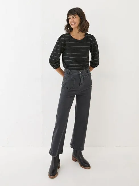 Women Fatface Tops and TShirts Penny Black Stripe Top Women Fatface Tops and TShirts Penny Black Stripe Top
