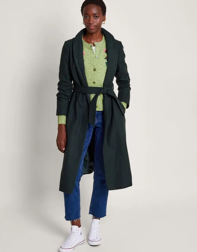 Women Fay Floral Embroidered Cardigan Green Monsoon Knitwear