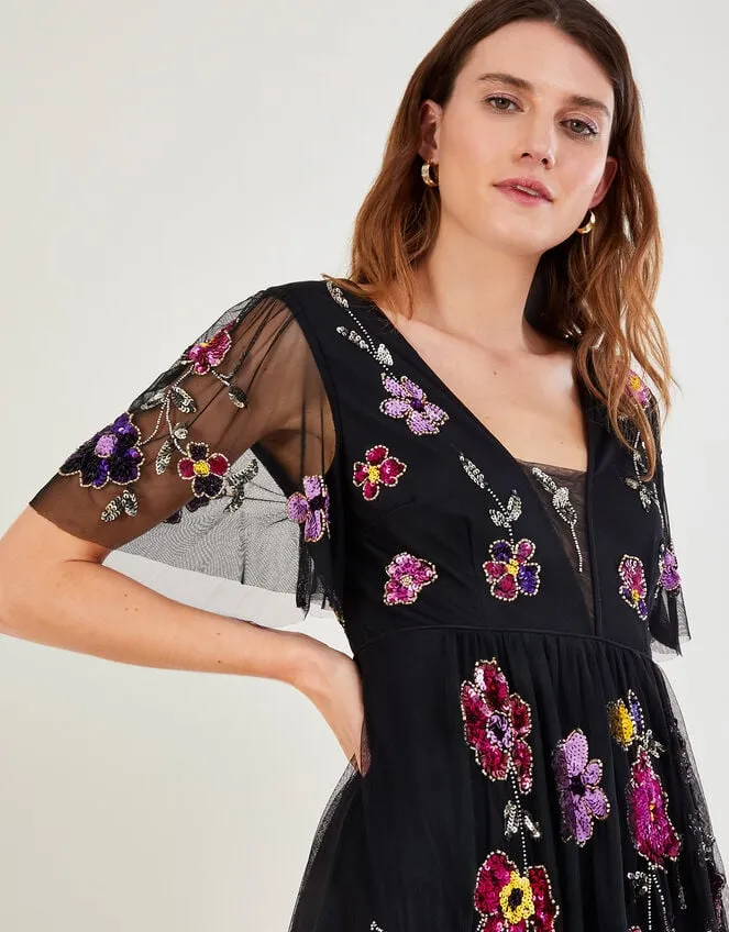 Women Faye Embellished Maxi Dress Black Monsoon Occasionwear