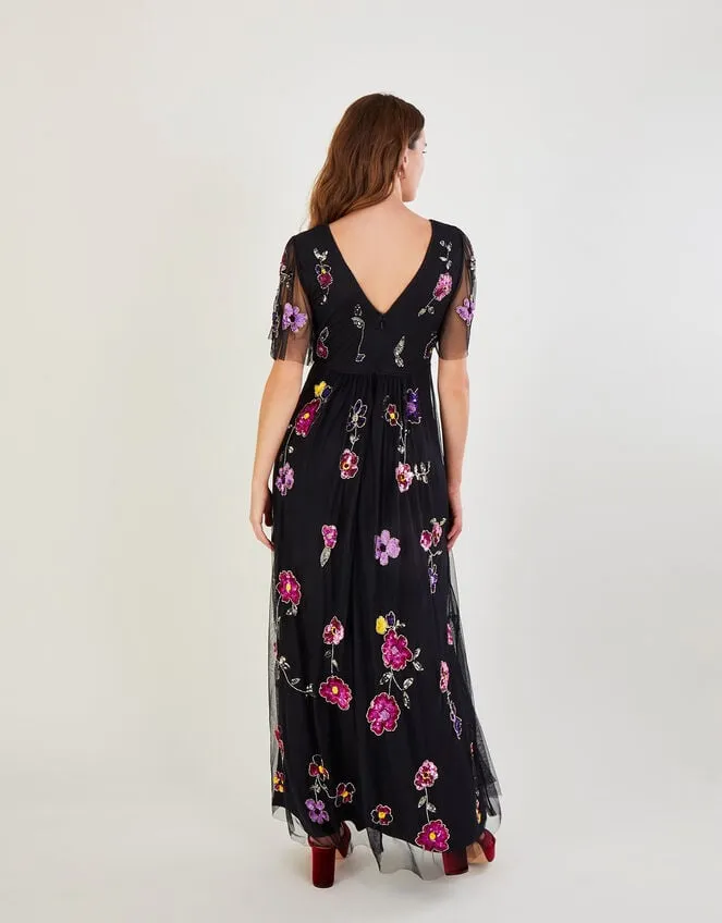 Women Faye Embellished Maxi Dress Black Monsoon Occasionwear