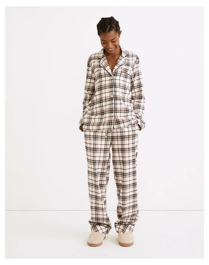 Women Flannel Bedtime Pajama Set In Nordway Plaid Night Vision Madewell Pajamas Women Flannel Bedtime Pajama Set In Nordway Plaid Night Vision Madewell Pajamas